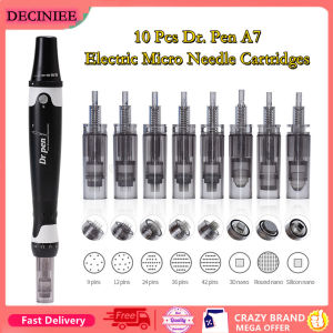 10pcs Microneed-le For Ultima Dr. Pen A7 Electric Drag Nano Needl-eHead Cartridges 9 12 24 36 42 Nano Pin Dreams Tips MicroNeedl