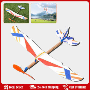 DIY Hand Throw Flying Glider Planes Elastic Rubber Band Powered Flying Airplane Assembly Model Glider Plane Airplane Toy Rubber Band Powered Plane Model Aircraft for Kids Outdoor