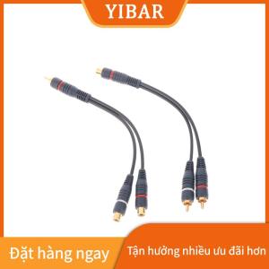 YIBAR Nhà Phân Phối Chuyển Đổi Loa Vàng Dây Cáp Dòng Cooper Dây 2 RCA Nữ Để 1 RCA Nam Splitter Cáp Âm Thanh Splitter