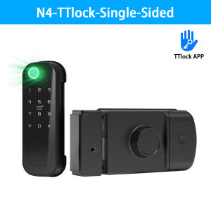 RAYKUBE N4 Smart Gate Lock IP55 Waterproof TTlock Bluetooth/Tuya WiFi Fingerprint IC Card Password APP Unlock Outdoor Courtyard