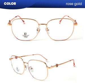 IOOI Eyewear -  Kacamata Kotak Metal TR Lensa Anti Radiasi Blueray Photocromic Wanita 23003