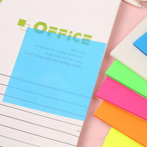 Waterproof PETransparent Sticky Note Paper 50 Stickers Daily To-Do List Note Paper Suitable for Student Office Stationery