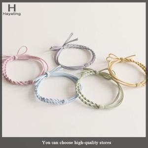 Hayating Hand-woven Bow Head Rope Female Simple Temperament Elegant Hair Tie Gift For Girlfriends