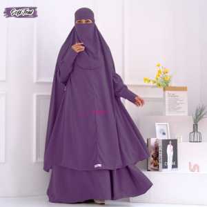 Arafah Set Syari Gamis Syari Set Jilbab Plus Cadar Bandana by Anjani Official