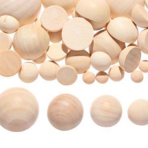 MKEB Unfinished Natural Split Semi-Spherical Eco-Friendly Handmade DIY Graffiti Accessories Craft Balls Loose Beads Balls Bead