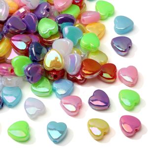 ลูกปัดอะคริลิกรูปหัวใจหลากสีขนาด8X9มม. 20กรัม/ถุงสำหรับต่างหูสร้อยคอ DIY สร้อยข้อมือเครื่องประดับการทำเครื่องประดับหัตถกรรม
