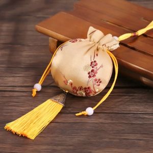 OMQAIO Túi lễ hội thuyền rồng Gói hoa mận Họa Tiết Retro Bao bì trang sức Túi đựng đồ trang sức Màu trơn Thổ cẩm Gói Phong cách Trung Quốc Trang trí phòng ngủ
