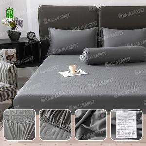 Raja Karpet Sprei Set Anti Air Polos Sprei Premium Anti Ompol  120 160 180 Set Sprei Katun Microtex Lembut Waterproof