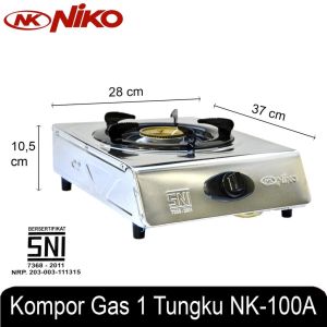 Niko Kompor Gas 1 Tungku Teknologi Sun Burner - NK100A - FREE ONGKIR Jabodetabek