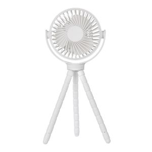Mini Stroller Fan Portable USB Rechargeable Folding Hand Fan 1200mAh Battery Electric Octopus Handheld Fan For Desktop Outdoor