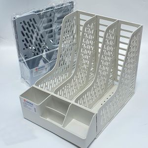 Khay đựng đồ văn phòng phẩm giá để tài liệu lưu trữ giấy tờ 3 ngăn kèm khay đựng bút Việt Nhật 5680