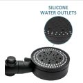 Elegant High-Pressure Stainless Steel Shower Head with 5 Spray Modes and Easy One-Key Stop Button. 