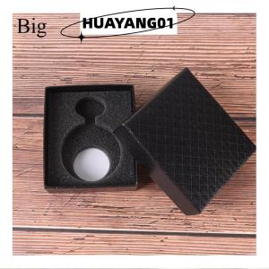 HUAYANG01 [HOT FASHION] กระเป๋าใส่นาฬิกาแบบเรียบง่าย1ชิ้นเคสกระดาษแข็งสีดำของขวัญกล่องหนังนาฬิกา