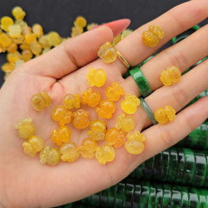 Q1992 Túi tiền Thạch Anh Tóc Vàng sẵn lỗ 2li+ và không lỗ size 1.2cm chất đẹp màu xinh cho mệnh Thổ và Kim - Phong Thuỷ TUDO