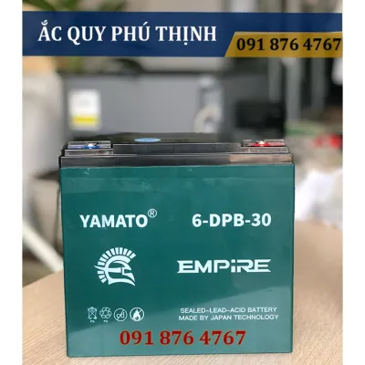 Ắc quy Xe Máy Điện - Loa Kéo - Năng Lượng mặt trời YAMATO 12V - 30Ah 6-DPB-30