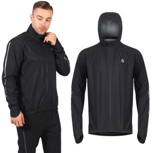 WEST BIKING Windproof Cycling Jacket Hooded Men Riding Waterproof Cycle Clothing Bike Long Sleeve Jerseys Reflective Windcoat Bike Coat Jersey