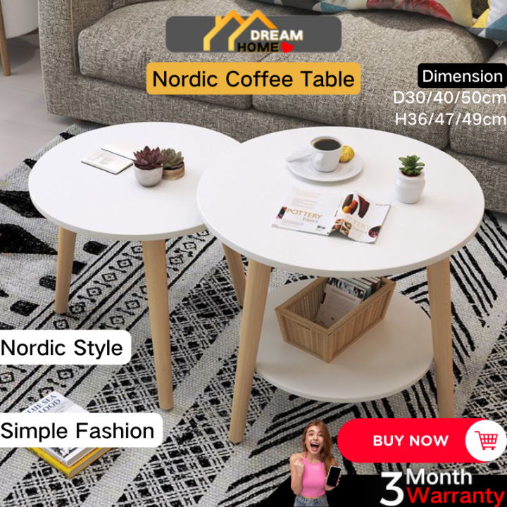 Dream Home Nordic Round Ikea Coffee Table Side Table Living Room Corner ...