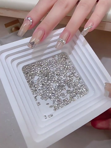 50x Nail Charms Irregular Shaped Nails Art Charms Mini Shaped Nail Rhinestones Nail Gems DIY Nails Decorations