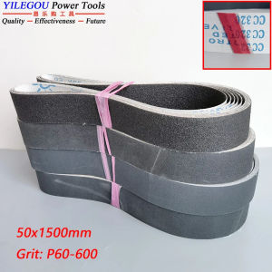 5 Pieces 50 x 1500mm Sanding Belt For Metal. 2" x 59" Silicon Carbide Abrasive Band 1500*50mm. Dry Wet Dual-Use P60-600 Mix Pack