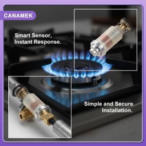 【CANAMEK】 Replacement Solenoid Valve 1 2 5Pcs Gas Stove Valve Flame Failure Safety Device for Kitchen Appliance Security