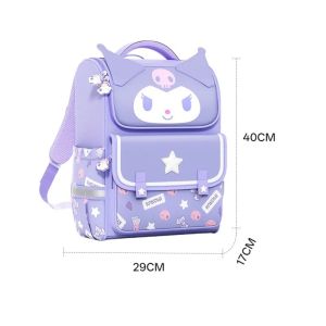 Sanrio Kuromi Primary School Daily Use Bag Ergonomic Multi-Compartment Lightweight Spine Support Wide Shoulder Straps Backpack2026