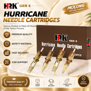 HRK GEN 4 Tattoo Needle Cartridges 10PCS RL #10 #12 Round Liner Soft Membrane for Tattoo Pen Beauty Tools