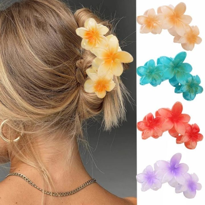 hair clamp Hawaiian Colorful Flower Hair Clip Beach Hairpin Barrettes  Accessories flower hairclip Lazada PH