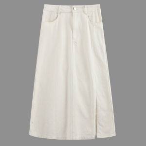 Rok jeans 7 8 wanita Rok korean style panjang Rok jeans span rok wanita kekinian jumbo 5XL dewasa