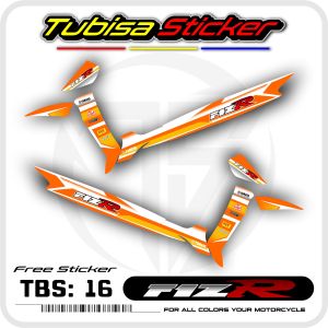 Sticker Striping List Variasi Yamaha Fiz R - Stiker Striping Motor Fiz R Motif Racing. TBS.16