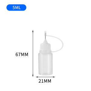 10pcs 5ml/10ml Needle Tip Squeeze Bottle Glue Oil Liquid Dispensing LDPE Pointed Mouth Bottle