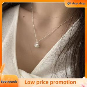 ✨QK shop✨ Pearl Shell Pendant Necklace For Women Delicate And Elegant Temperament Choker Chain Office Party Jewelry Birthday Gift