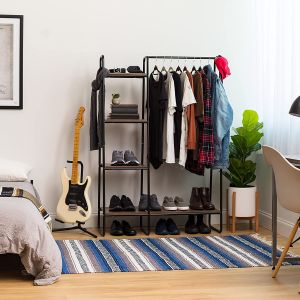 SIV Stand Clothes Rack Coat Rack Garment Rack Closet Organizer Wardrobe For Bedroom Shoes