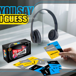 2025 New Arrival You Say I Guess Interactive Party Game with Headphones - Fun Family & Friends Activity for All Ages