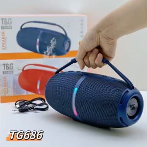 ลำโพงบลูทูธ รุ่น TG686 กำลังขับ8W2ดอก รองรับUSB TF แจ็ค ปรับ-ปิดไฟได้ เสียงเบสแน่น สามารถเชื่อมต่อได้2ตู้ มีสายหิ้วพกพาง่าย ลำโพงแบบพกพา เลือกสีได้