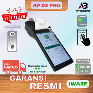 Iware AP-02 Pro Mesin Kasir Android Printer Mobile Portable All In One 58MM NFC Cafe Resto AP02 02