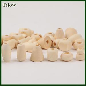 Fitow 100Pcs Oval Natural Wooden Loose Spacer Beads For DIY Handmade Bracelet Necklace Jewelry Making Accessories Materials