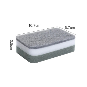 ฟองน้ำมหัศจรรย์ ฟองน้ำ 3 ชั้น​ หนาพิเศษ ฟองน้ำทำความสะอาด ฟองน้ำนาโน สำหรับล้างจาน แก้ว ขัดหม้อ​ กระทะ เช็ดคราบ