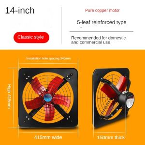 Toilet Fan Kitchen Exhaust Fan Window Fan Toilet Ventilation Fan Household Window Ventilator Oil e Exhaust Strong Safety Mute Ventilation Fan Exhaust 抽风机 排风扇