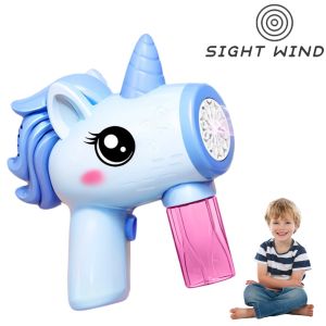 Kids Foam Play Bubble with Unicorn Theme and Light for Outdoor Fun