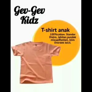 Kaos polos anak Laki-Laki dan Perempuan Usia 1-12 Tahun Cotton 30s