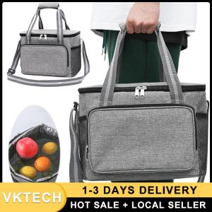 Insulated Lunch Bag Collapsible Portable Lunch Box with Adjustable Strap Lunch Cooler Tote for Beach Picnic Work
