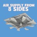 Universal 360° Rotating Central Aircon Deflector Fan Anti Direct Blow Wind Guide Fan. 