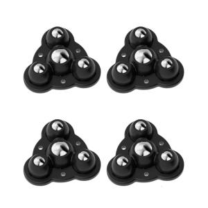 4pcs Easy Mount Stickable Furniture Rollers Multiple Use Not Puncture Base Wheel Simple Installation for Homes & Office