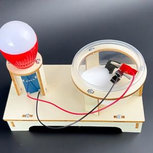 KM ชุดทดลองผลิตไฟฟ้าจากน้ำเกลือ STEM ไม้ DIY จุดหลอดไฟได้จริง เรียนรู้ไฟฟ้า Salt Water Power