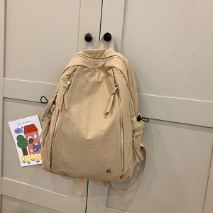 ROLL Solid Color Nylon Backpack Lightweight Soft Travel Backpack Casual Large Capacity Shoulder Bag