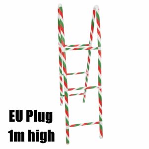 YVKEAY SwingClimb Ladder Xmas Shop Window Decor Dynamic Visuals 0.5m / 1m Christmas Santa Ornament Xmas Gift Giving 3D Christmas Gift Decor Electric Swing Santa