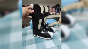 Ortoluckland Children Shoes Boys Kids Corrective Genuine Leather Boots Girls Black Therapy Footwear For Cerebral Palsy Feet