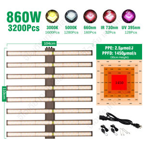 มาใหม่ SAMSUNG LM281B/OSRAM ไฟปลุกต้นไม้ หรี่แสงได้ 3 ช่อง เต็มสเปกตรัม กำลังไฟสูง LED สำหรับผัก ผลไม้ และต้นไม้