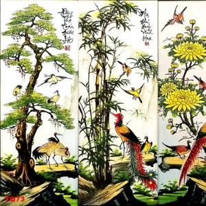 Tranh Tứ Quý Phong Thủy – Rước Եài Rước Lộc Tứ Quý Phòng Khách Đẹp Ý Nghĩa Phong Thủy. chất liệu decal dán tường Đồ trang trí