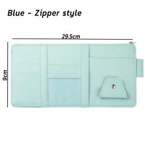 BenMaxx Car Styling Visor Organizer Auto Sun Visor Storage Pouch Car Organizer Card Organizer Multifunctional Car Sun Visor Organizer Storage Leather Car Card Holder Pocket With Zipper